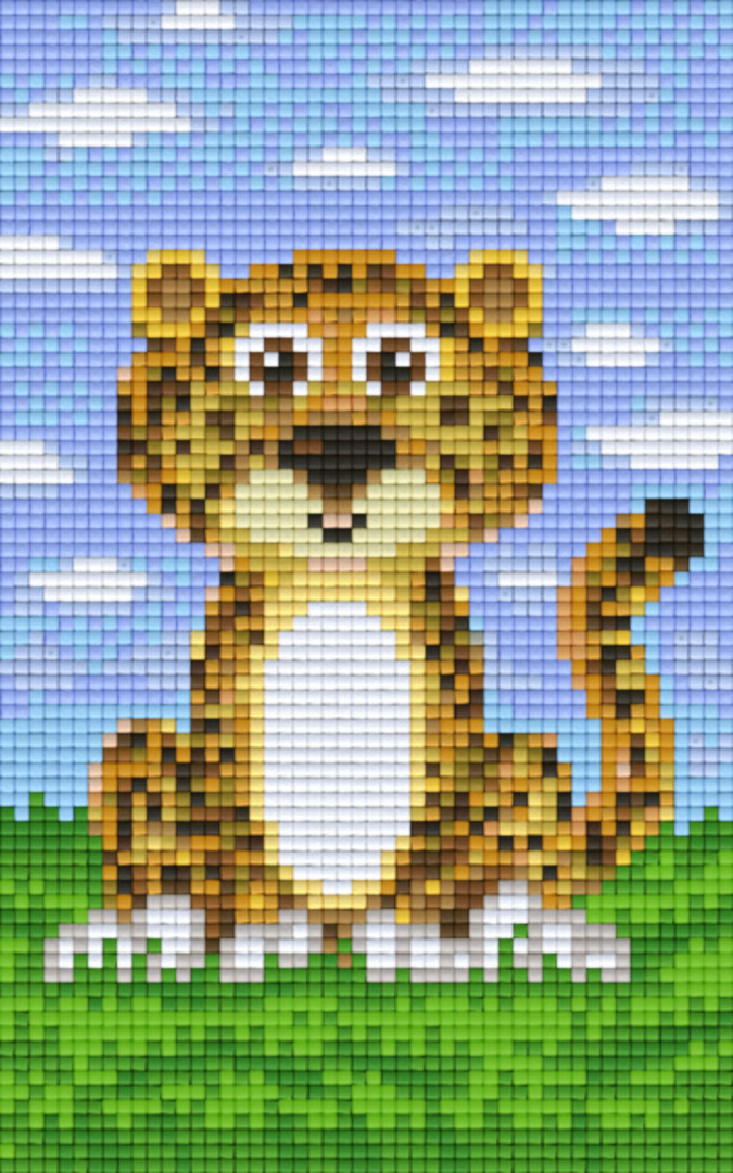 Cheetah Two [2] Baseplate PixelHobby Mini-mosaic Art Kit image 0